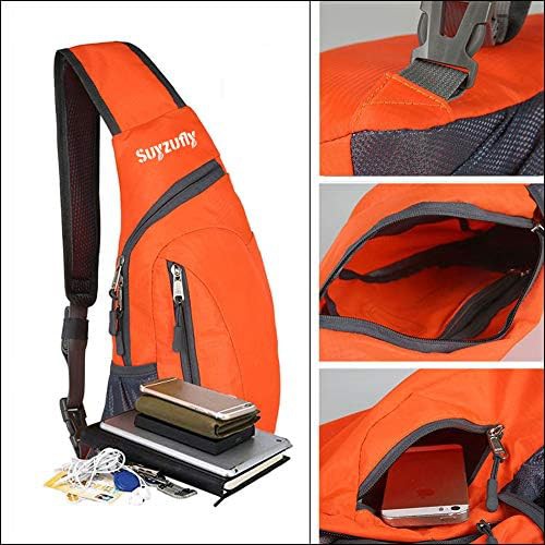 Black foldable sling chest backpack for cycling — photo 4