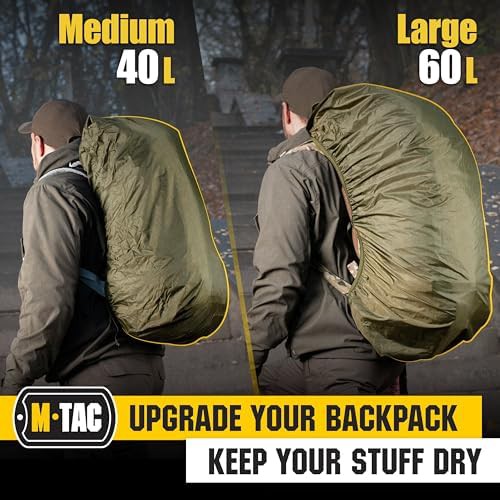 Olive large waterproof backpack rain cover — photo 3