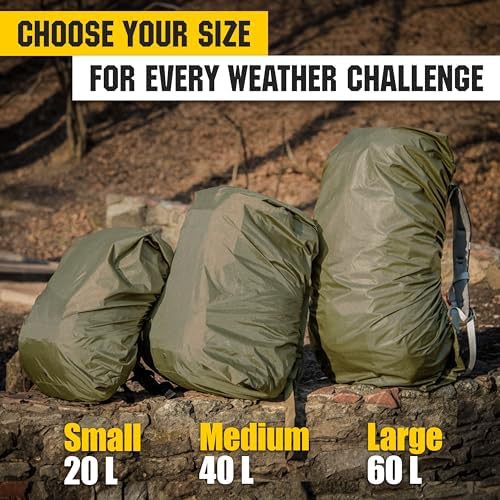 Olive large waterproof backpack rain cover — photo 4