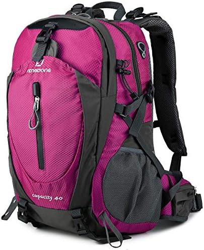 Pink outdoor hiking camping daypack 40L