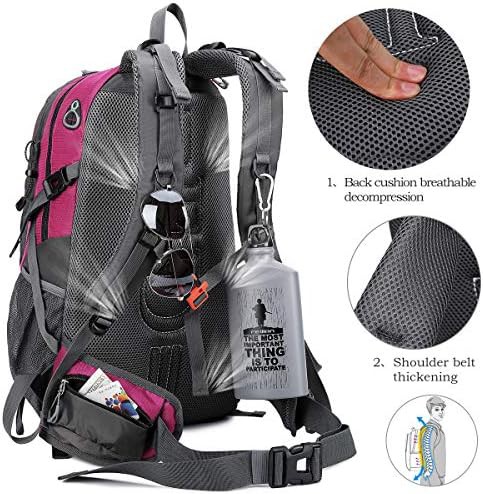 Pink outdoor hiking camping daypack 40L — photo 4