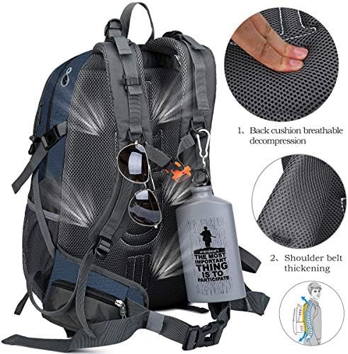 Blue outdoor waterproof camping backpack 40L — photo 3