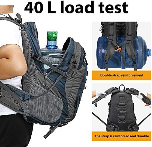 Blue outdoor waterproof camping backpack 40L — photo 4