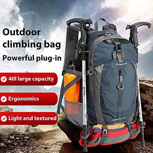 Blue outdoor waterproof camping backpack 40L — photo 5