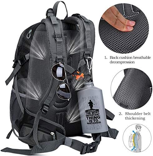 Black outdoor camping hiking backpack 40L — photo 4
