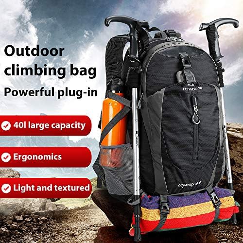 Black outdoor camping hiking backpack 40L — photo 5