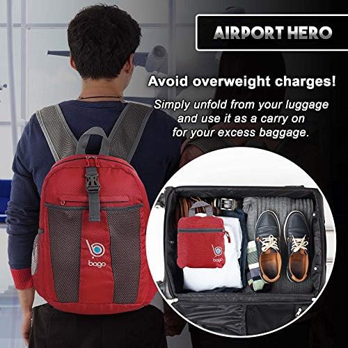 Red ultralight hiking daypack 25L — photo 4