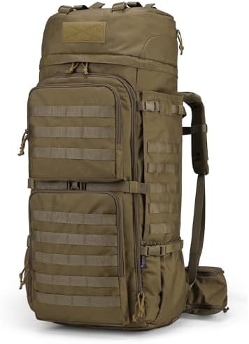 Khaki 75L molle internal frame backpack