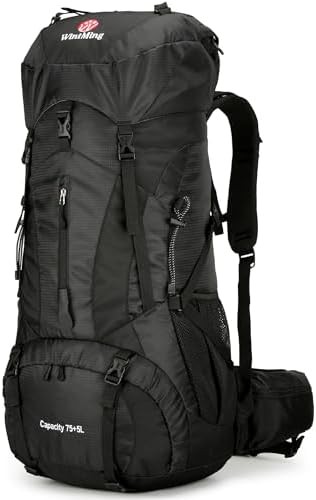 75l waterproof frameless hiking pack black