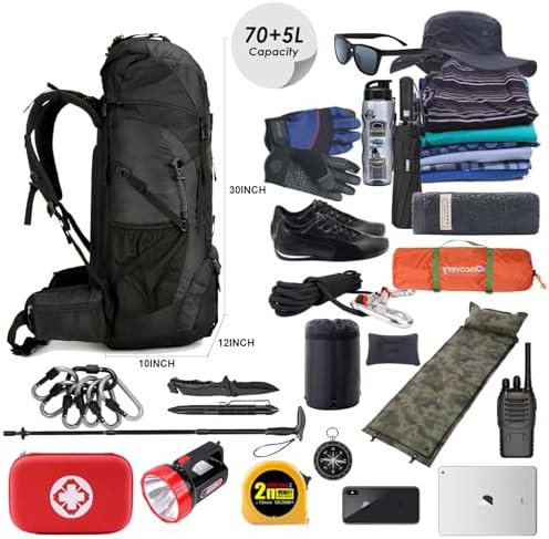 75l waterproof frameless hiking pack black — photo 3
