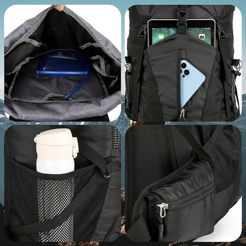 75l waterproof frameless hiking pack black — photo 4