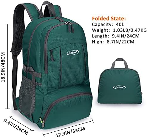 Waterproof 40l hiking daypack blue — photo 4
