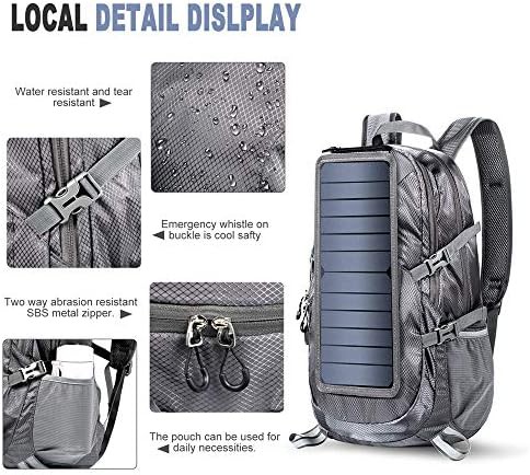Foldable solar hiking daypack with power — photo 4