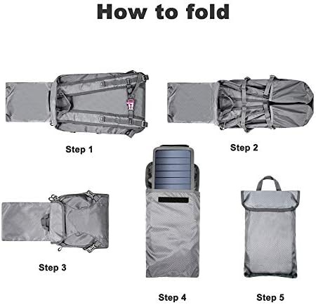 Foldable solar hiking daypack with power — photo 5