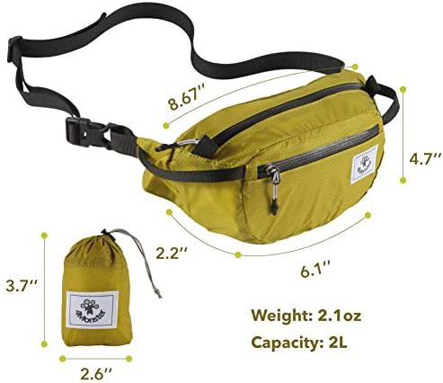 Yellow green portable fanny pack 2l — photo 3