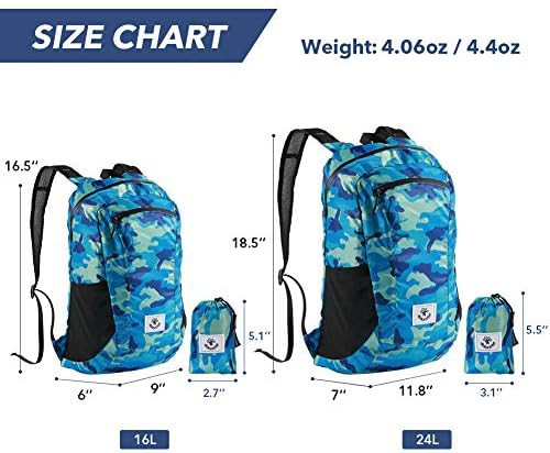 Navy blue packable hiking backpack 16L — photo 3