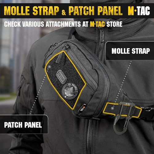Black small tactical waist fanny pack — photo 3