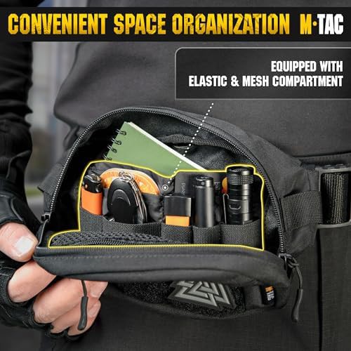 Black small tactical waist fanny pack — photo 4