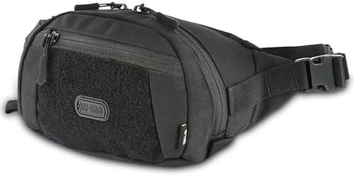 Black large tactical waist fanny pack