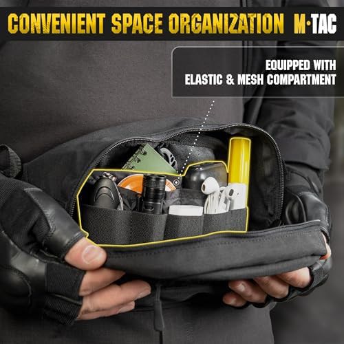 Black large tactical waist fanny pack — photo 3