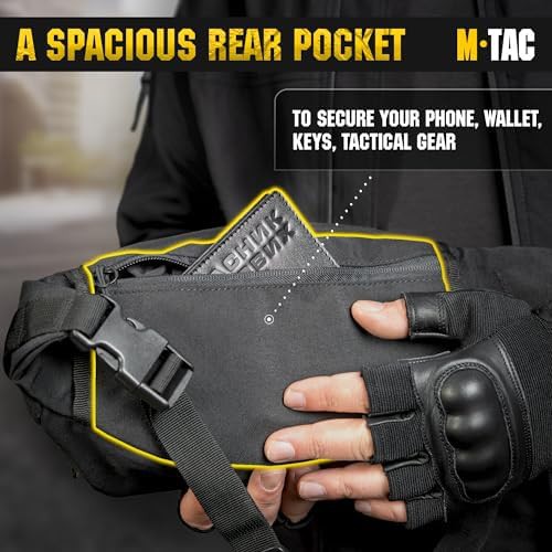 Black large tactical waist fanny pack — photo 4