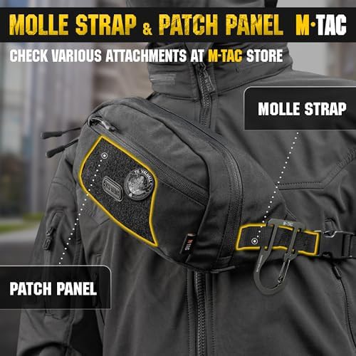 Black large tactical waist fanny pack — photo 5