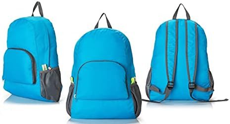 Blue ultralight foldable hiking daypack 20L