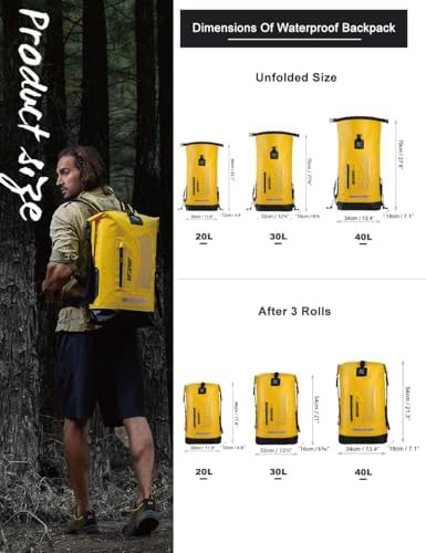 Waterproof floating dry backpack 20L — photo 4