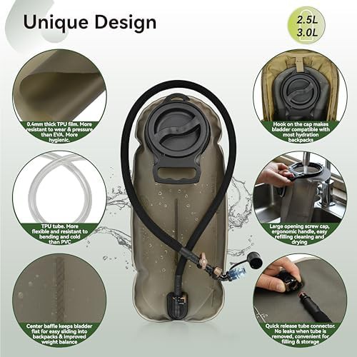 Grey tpu hydration bladder 2.5l — photo 3
