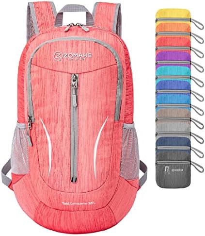 Black 25L foldable hiking backpack
