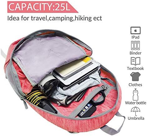 Black 25L foldable hiking backpack — photo 3