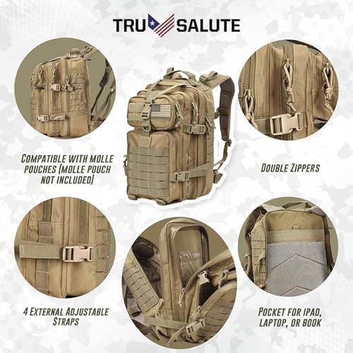 Tan 45L military assault pack — photo 4