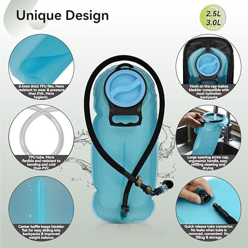 Blue insulated hydration bladder 2.5l — photo 3