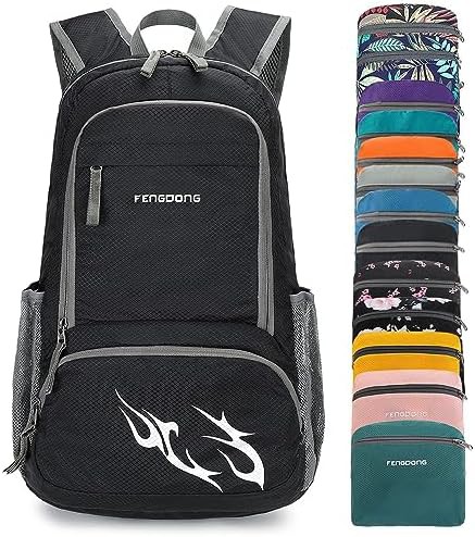 Black lightweight travel hiking backpack 35L