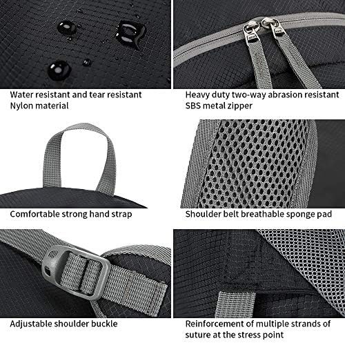 Black lightweight travel hiking backpack 35L — photo 4