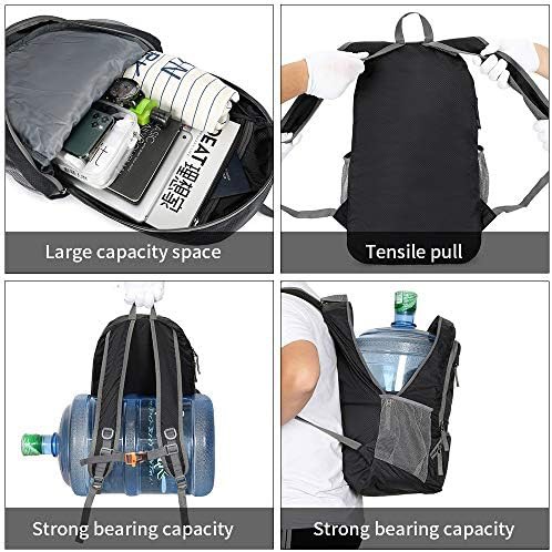Black lightweight travel hiking backpack 35L — photo 5