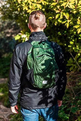 Army green packable hiking backpack 24L — photo 4