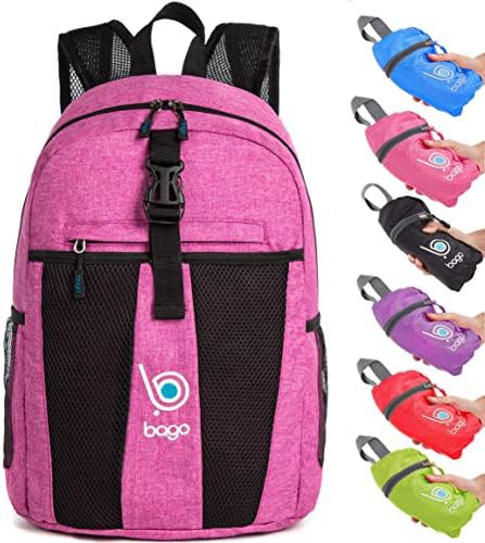 Snow pink waterproof hiking daypack 25L