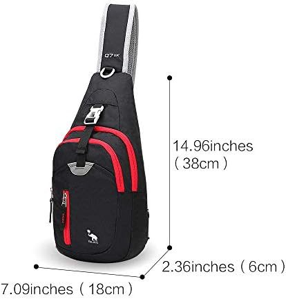 Black small hiking sling crossbody chest pack — photo 4