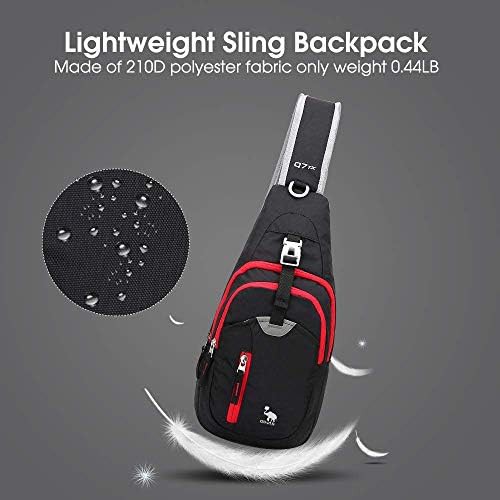 Black small hiking sling crossbody chest pack — photo 5