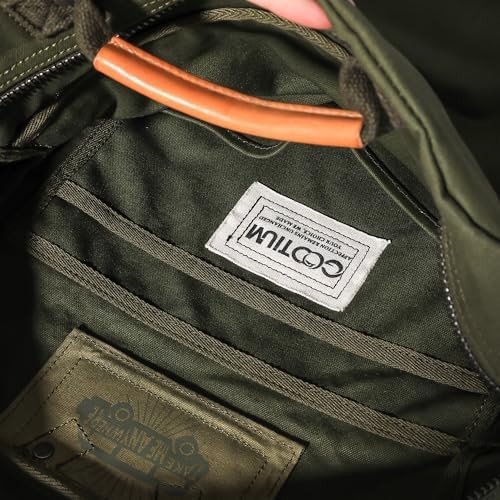 Olive Canvas Vintage Casual Travel Daypack — photo 5
