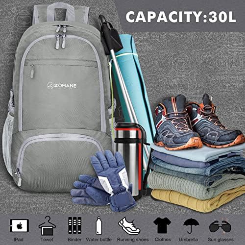 Silver grey 30L compact travel daypack — photo 3