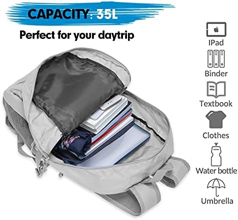 Silver grey 35l foldable hiking daypack — photo 3