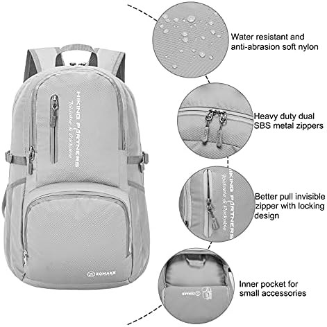 Silver grey 35l foldable hiking daypack — photo 4