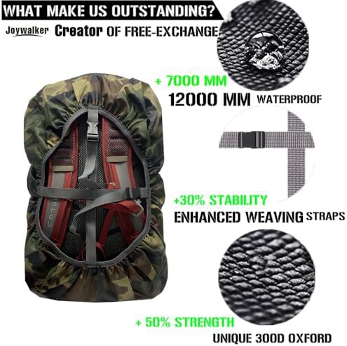 Camouflage large rain cover for 40-50L backpack — photo 5