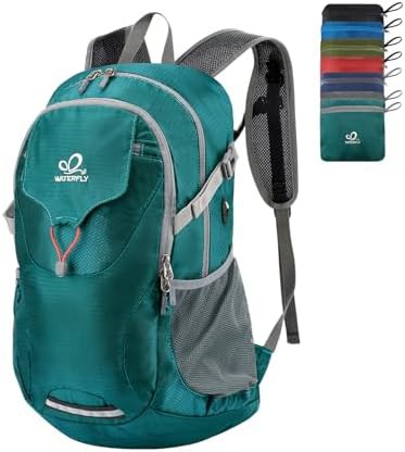 Green ultralight hiking daypack 30L