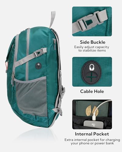 Green ultralight hiking daypack 30L — photo 4