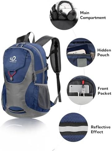 Blue ultralight hiking daypack 30L — photo 3
