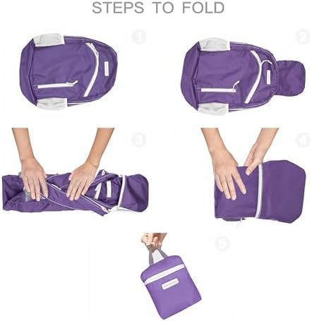 Purple foldable waterproof hiking backpack 35l — photo 5