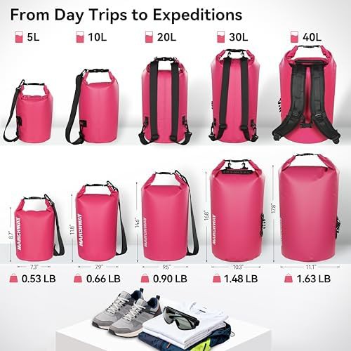 Pink waterproof dry bag 5l — photo 4